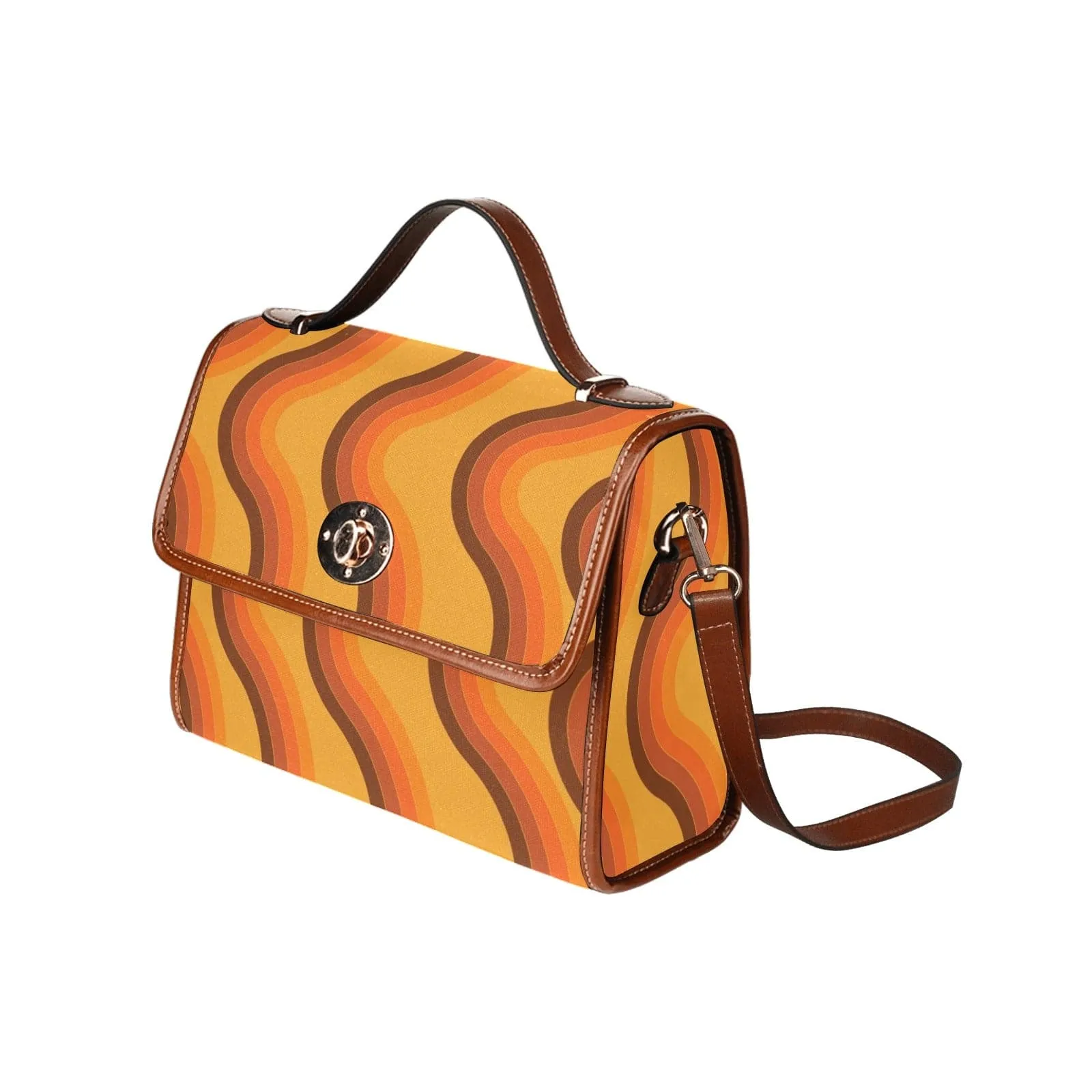 Mod 70's Groovy Brown, Orange, Retro Hand Or Should Bag