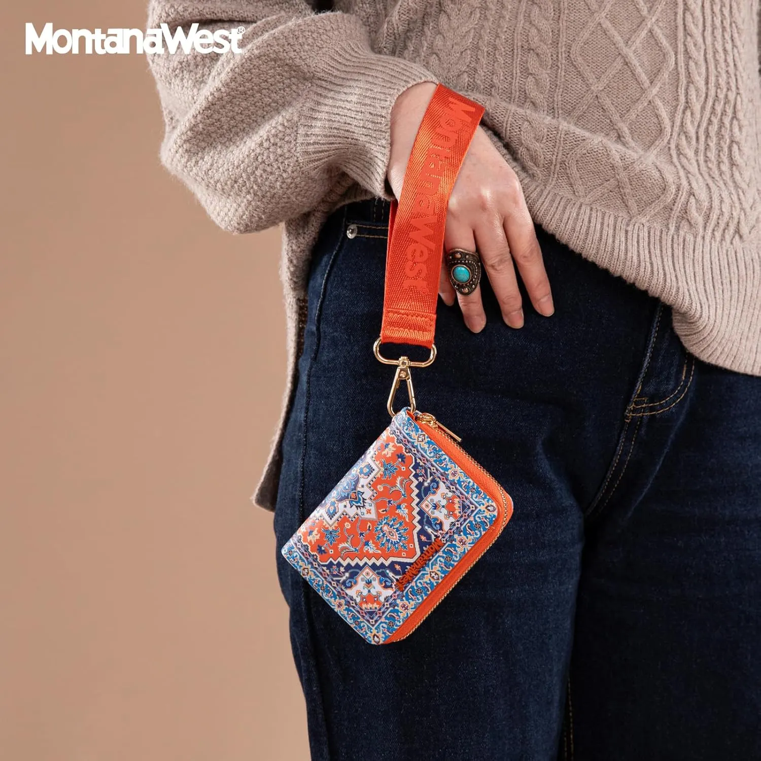 Montana West Small Bohemian Wallet for Women Female Ladies with a Detachable Wristlet Women's Wallet with Rfid Blocking Lining Minimalist Lightweight & Easy to Carry