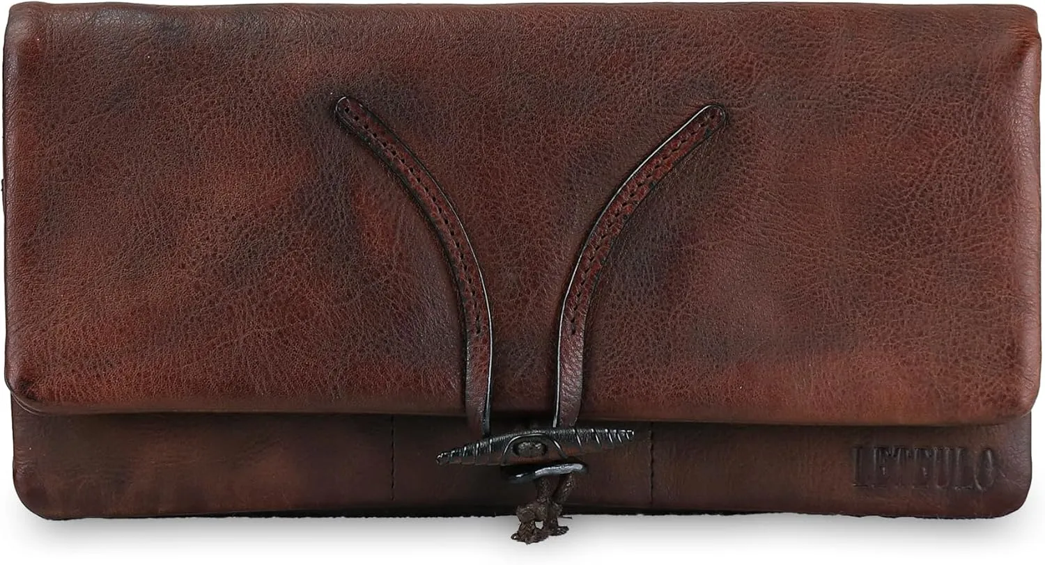 ORIREAL Wallets for Women Large Capacity Leather Clutch Wallet Card Organizer Women's Purse