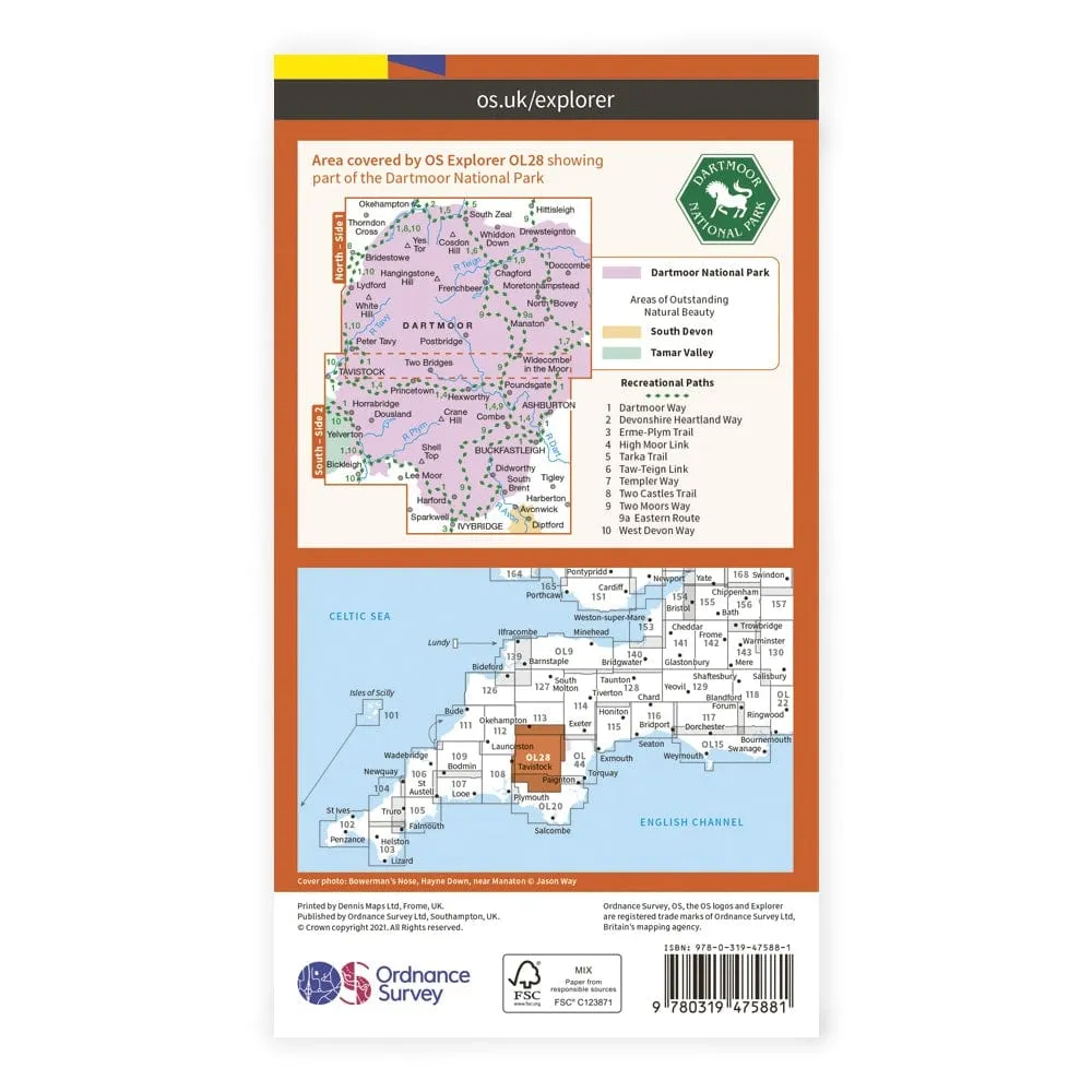 OS Explorer Laminated / Dartmoor