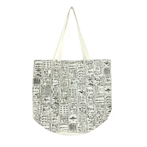 Round Amazigh Symbols Tote Bag