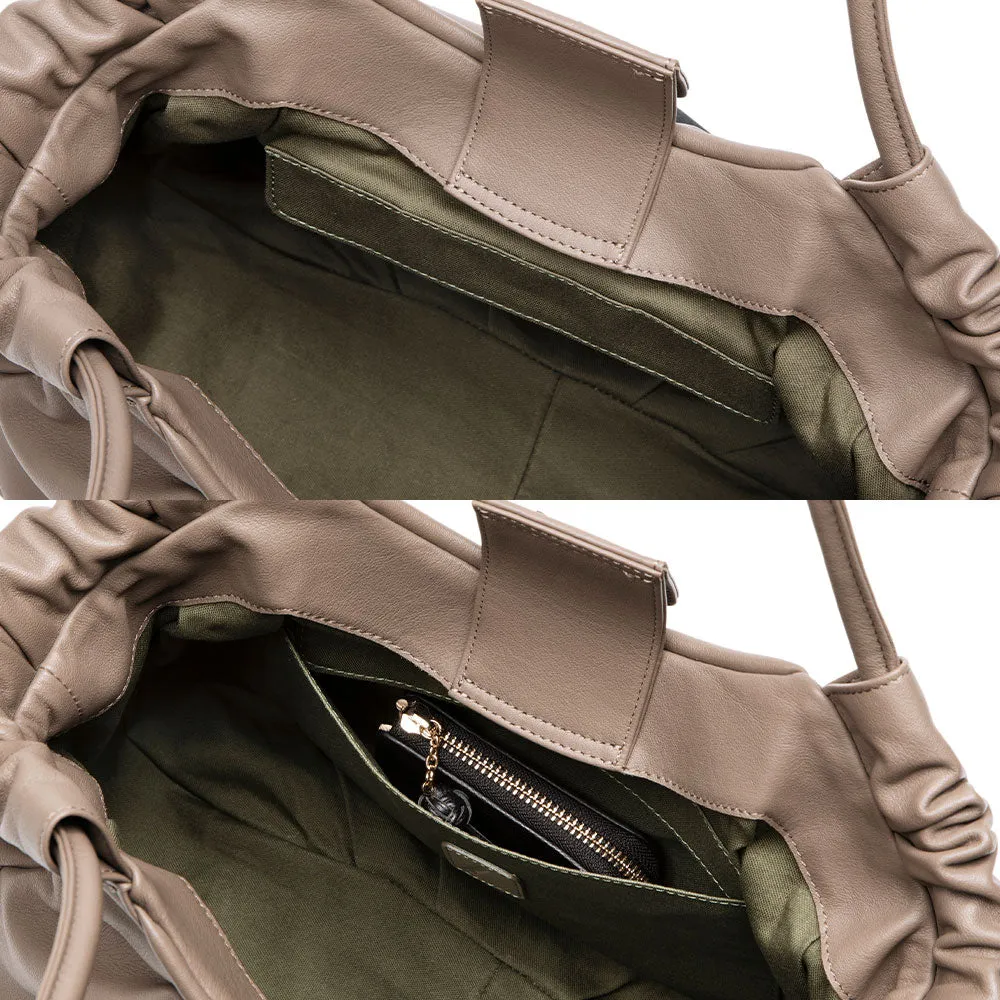 Ruffle Gathered Tote