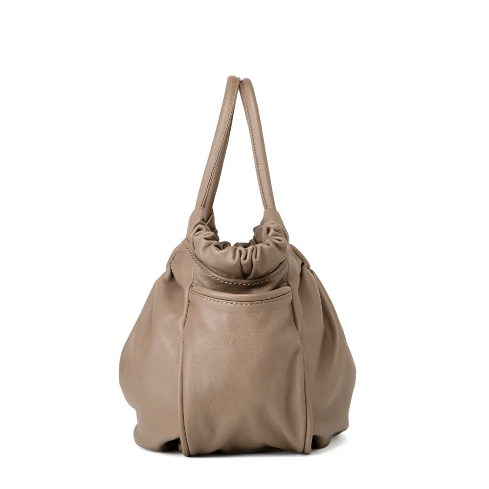 Ruffle Gathered Tote