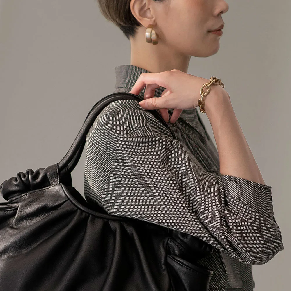 Ruffle Gathered Tote