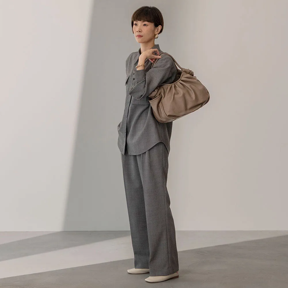 Ruffle Gathered Tote