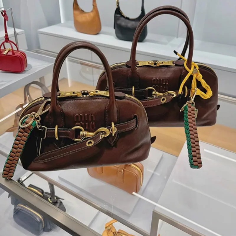 SEALBEER Aventure Italian shell bag women popular new miu retro tote bag leather portable messenger bag women