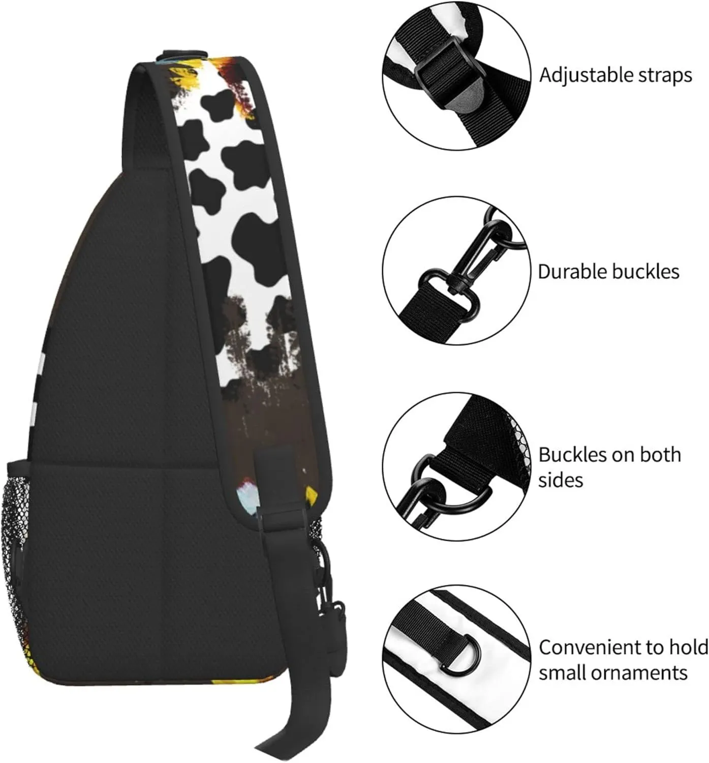 Sling Daypacks,adjustable Rope Crossbody One Shoulder Bag Travel Hiking Cycling for Men Women Gift