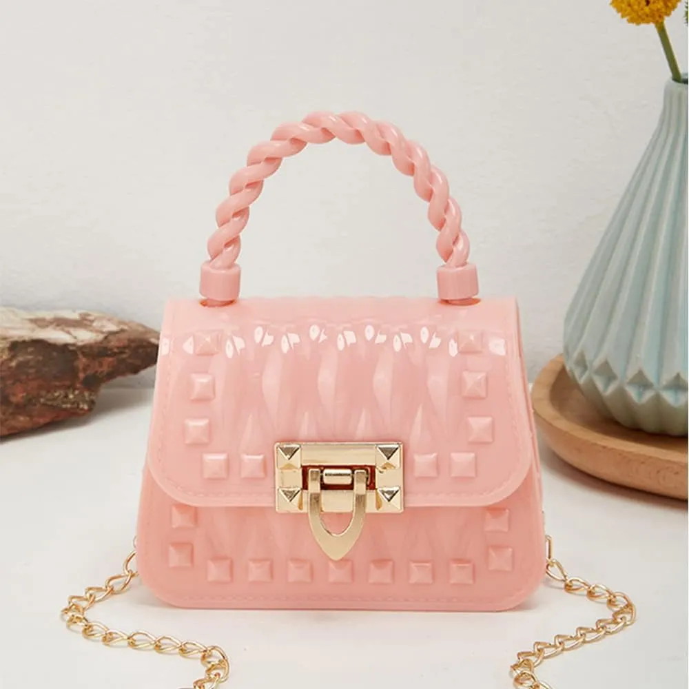 Toddler Handbags Cross Body Bag Shoulder Bag Wallet Princess Purse Sunglass for Girls Kids (Pink)