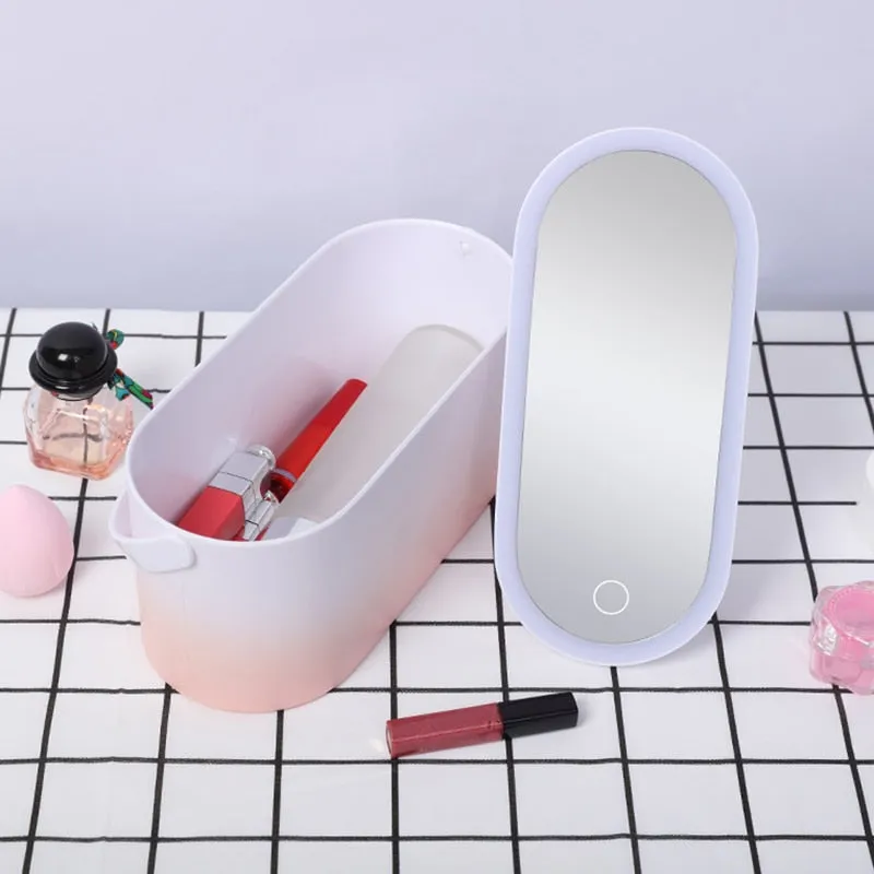 Travel Makeup Organizer Box with LED Light