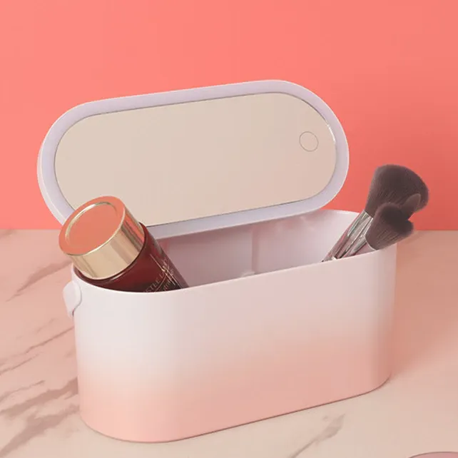 Travel Makeup Organizer Box with LED Light