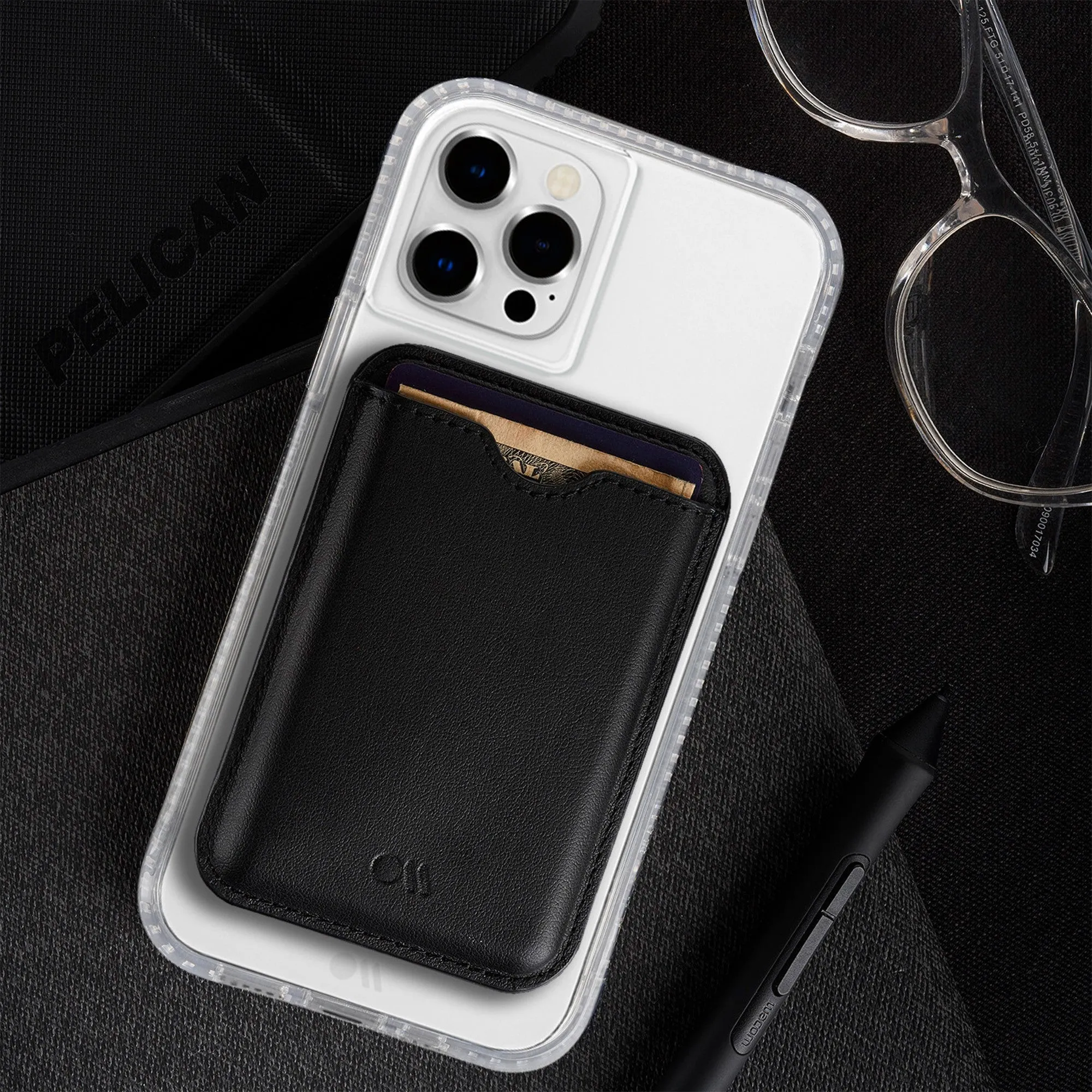 Universal Case-Mate MagSafe Cardholder - Black - 15-12297