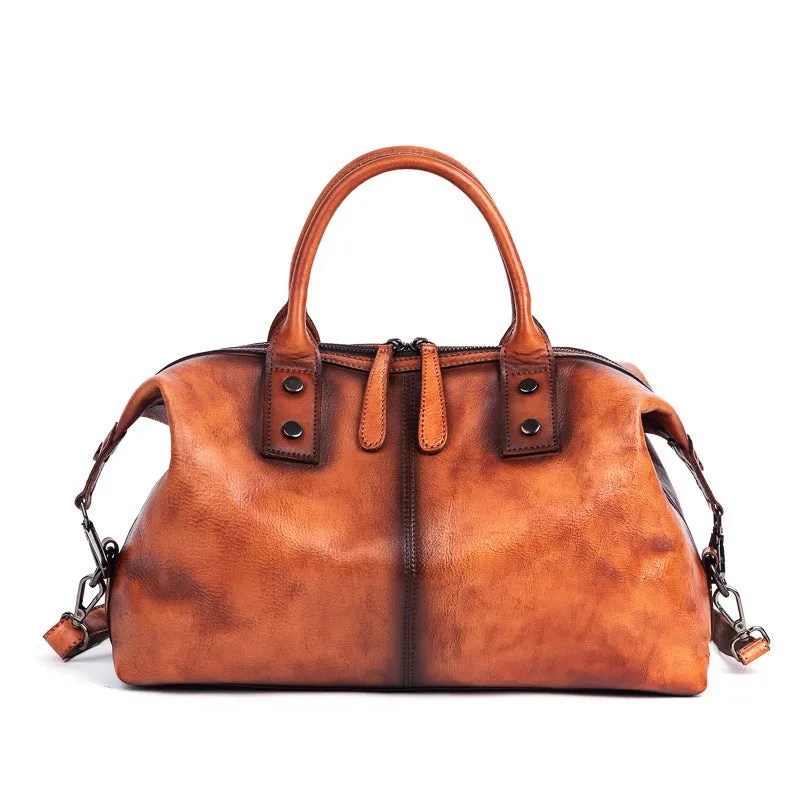 Vintage Aura Leather Messenger Bag - Classic Style by The Nevermore