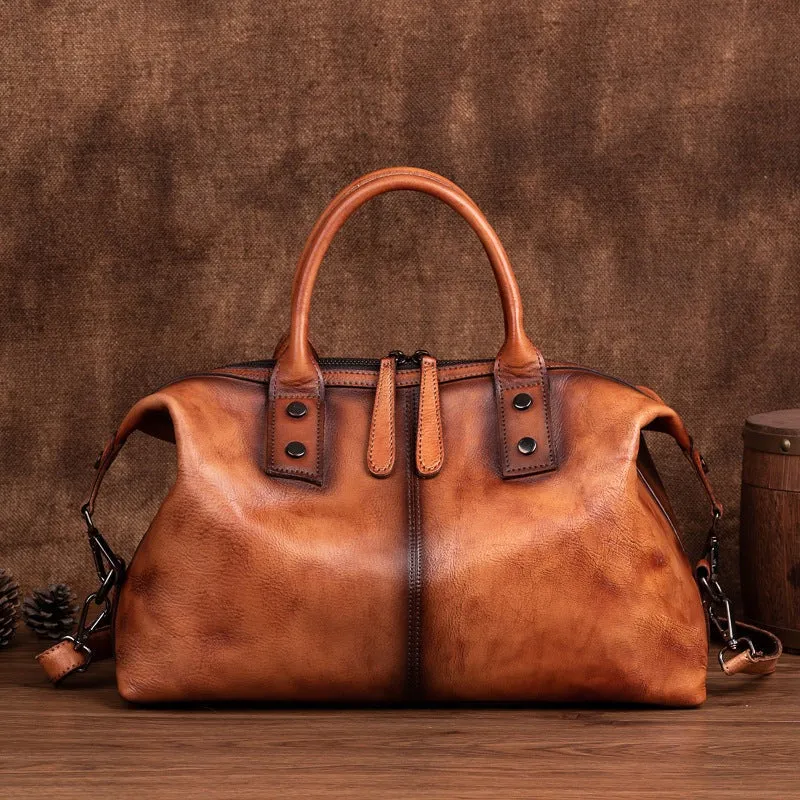 Vintage Aura Leather Messenger Bag - Classic Style by The Nevermore