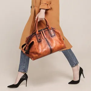 Vintage Aura Leather Messenger Bag - Classic Style by The Nevermore