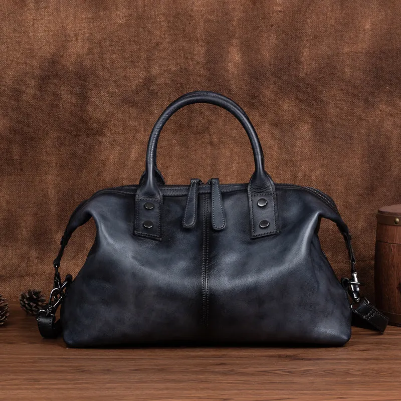 Vintage Aura Leather Messenger Bag - Classic Style by The Nevermore