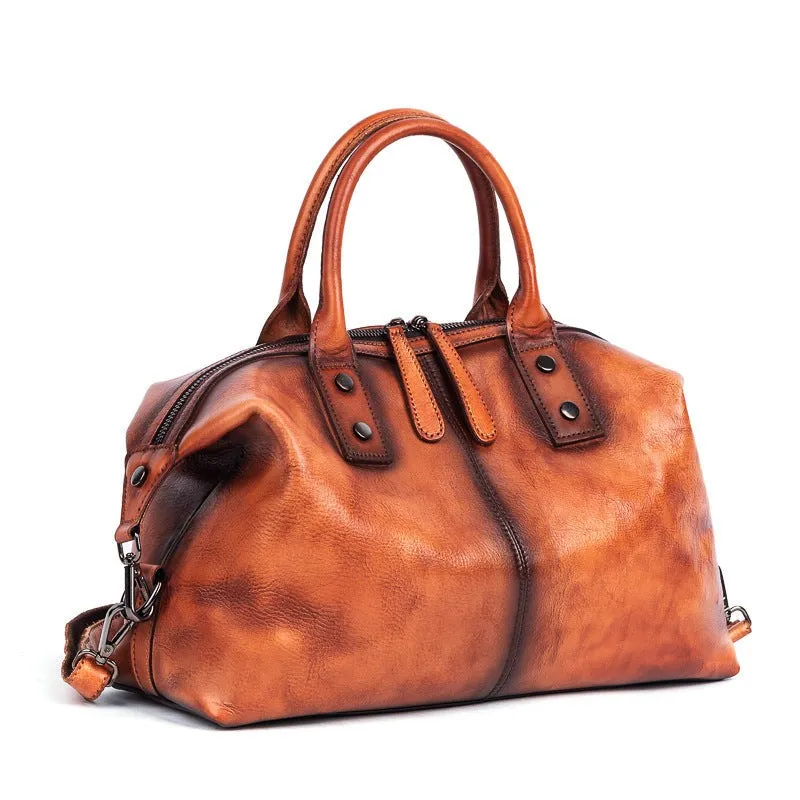 Vintage Aura Leather Messenger Bag - Classic Style by The Nevermore