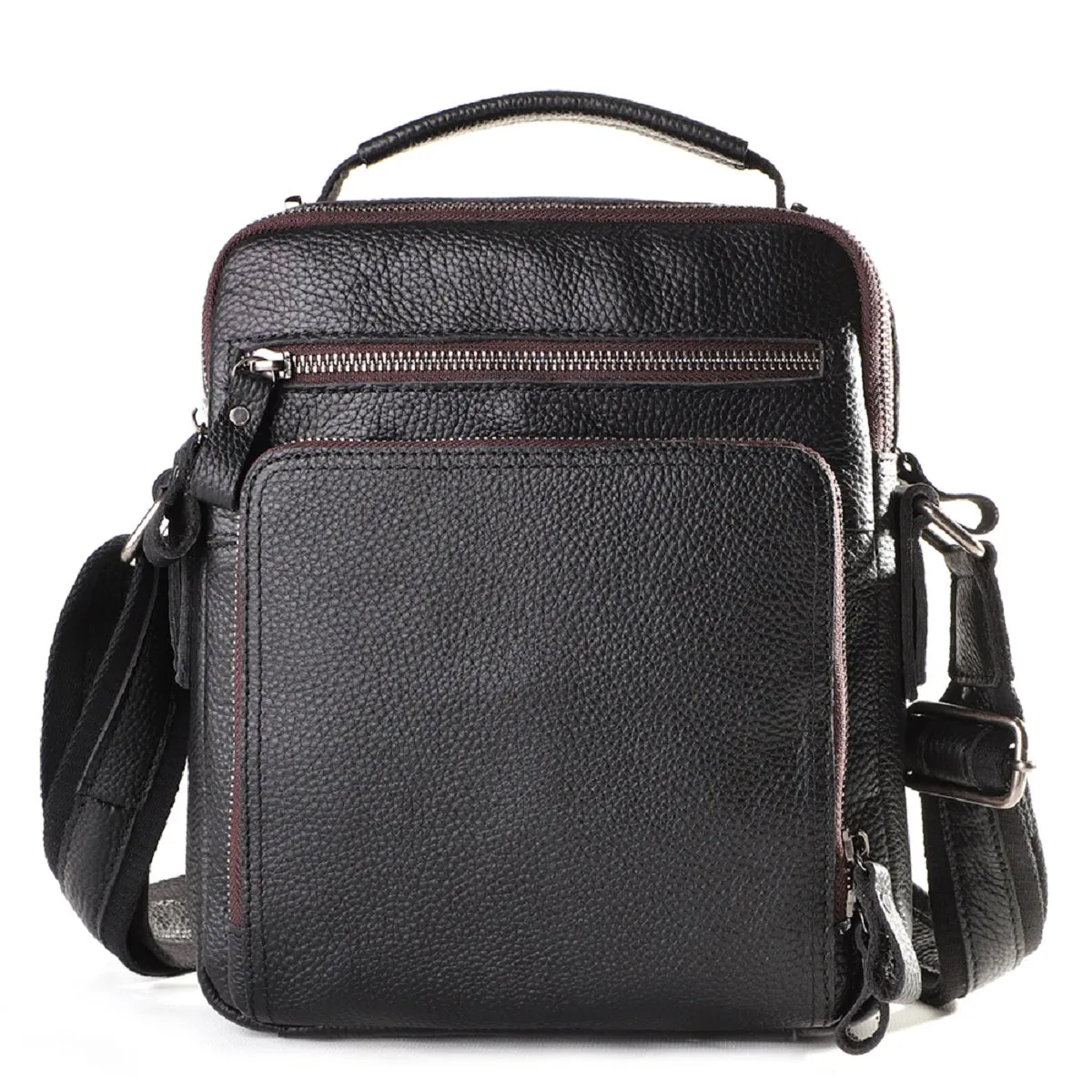 Vintage Genuine Leather Small Messenger Bag for Men