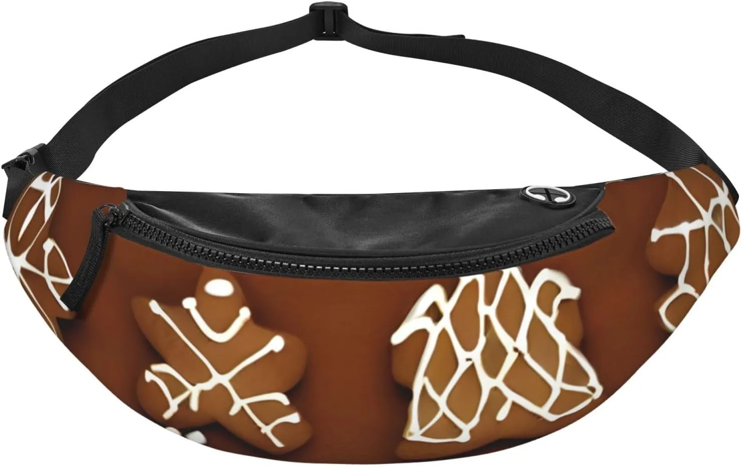 Waist Packs For Men & Women, Fashion Sling Pack With Adjustable Belt For Travel Sports Running.Gingerbread Cookies Print