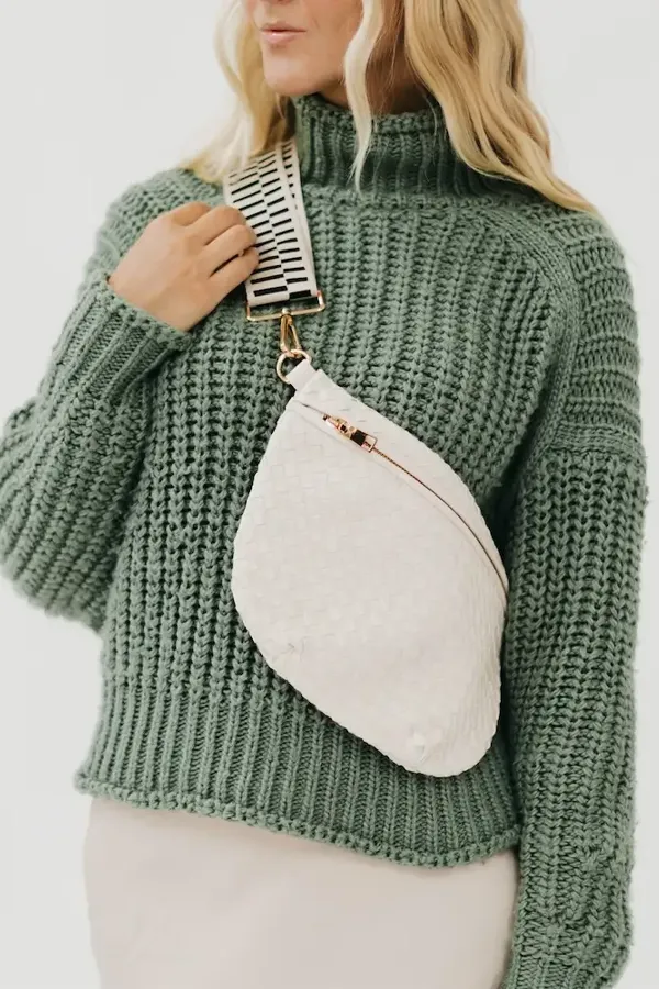 Westlyn Woven Bum Bag | Cream