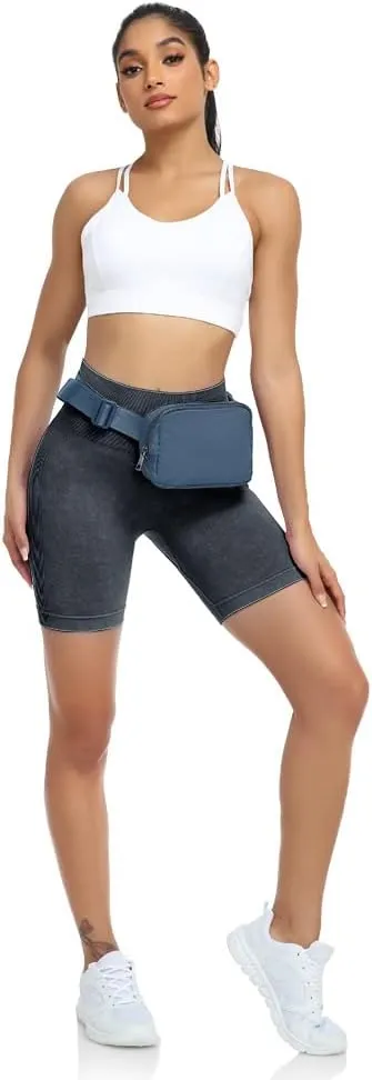 Yaavii Everywhere Belt Bag Unisex Mini Belt Bag, Fashion Small Waist Pouch Waterproof Bum Bag with Adjustable Strap for Workout Running Travelling Hiking, Blue